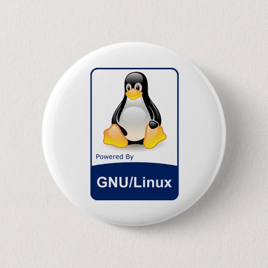 GNU/Linux Button (Vorderseite)