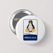 GNU/Linux Button (Vorne & Hinten)