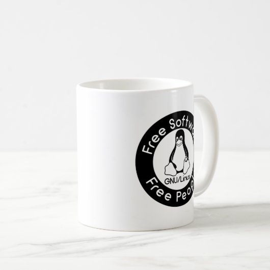 GNU/Linux Kaffeetasse (VorderseiteRechts)