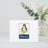 GNU/Linux Postkarte (Stehend Vorderseite)