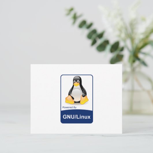 GNU/Linux Postkarte (Stehend Vorderseite)