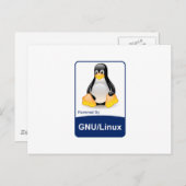 GNU/Linux Postkarte (Vorne/Hinten)