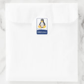 GNU/Linux Runder Aufkleber (Tasche)