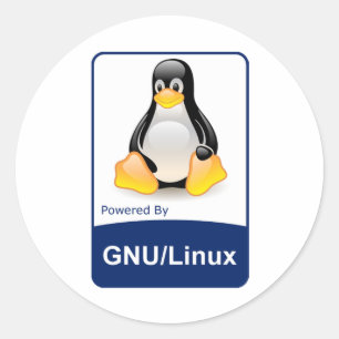 GNU/Linux Runder Aufkleber