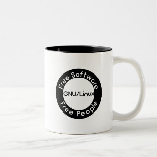 GNU/Linux Zweifarbige Tasse