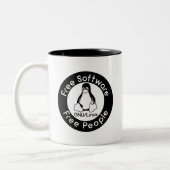 GNU/Linux Zweifarbige Tasse (Links)