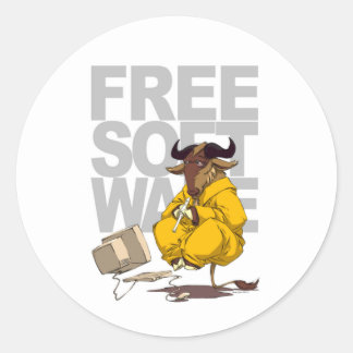 GNU Meditation Levitation Free Software Aufkleber
