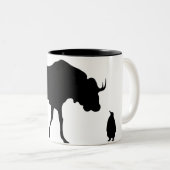 GNU NICHT LINUX ZWEIFARBIGE TASSE (VorderseiteRechts)