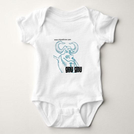 Gnu onsie baby strampler (Vorderseite)