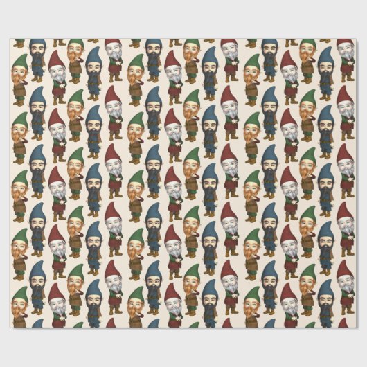 Gnummy Gnomes wählen Sie Ihre eigene Farbe Geschenkpapier (Flach)