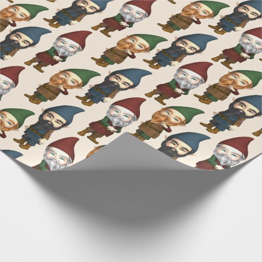 Gnummy Gnomes wählen Sie Ihre eigene Farbe Geschenkpapier (Ecke)