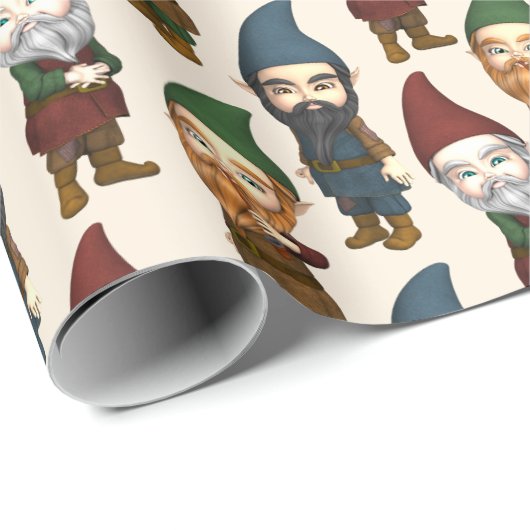 Gnummy Gnomes wählen Sie Ihre eigene Farbe Geschenkpapier (Rolleneckpunkt)