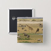 Gnus, Zebras und Giraffen Button (Vorne & Hinten)