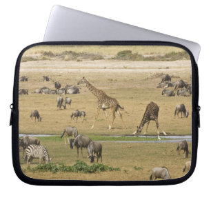 Gnus, Zebras und Giraffen Laptopschutzhülle