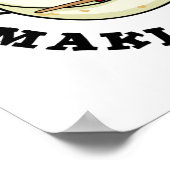 Go Ahead Maki My Day Funny Sushi PUn Poster (Ecke)