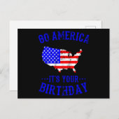 GO AMERIKA IST IHR GEBURTSTAG Unabhängigkeitstag Postkarte (Vorne/Hinten)