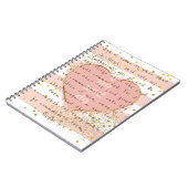 GO AND DO, Jugendthema 2020 - Rose Gold Glitzer Notizblock (Linke Seite)