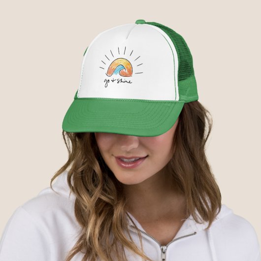 Go and Shine Sunshine Graphic Trucker Hat Truckerkappe (Beispiel)