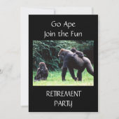 **GO APE** FAMILIENRETIREMENT INVITATION EINLADUNG (Vorderseite)