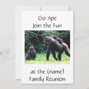 GO APE FAMILY WIEDERSEHEN INVITATION EINLADUNG