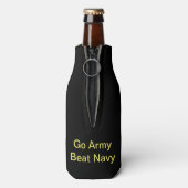 Go Army Beat Navy Beer Bottle Cozy Flaschenkühler (Flasche Rückseite)