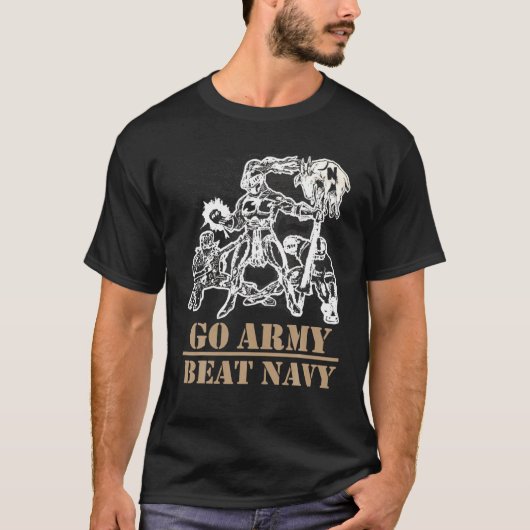 Go Army Beat Navy Football Spirit Gear T-Shirt (Vorderseite)
