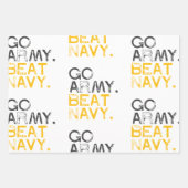 Go Army Beat Navy Geschenkpapier Set (Vorderseite 3)