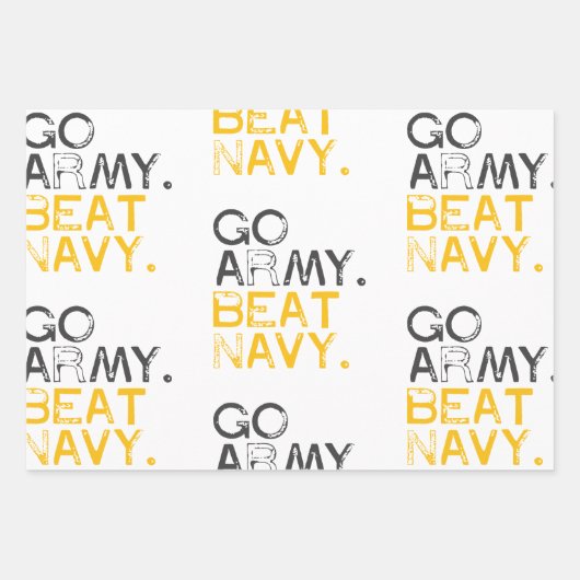 Go Army Beat Navy Geschenkpapier Set (Vorderseite 3)