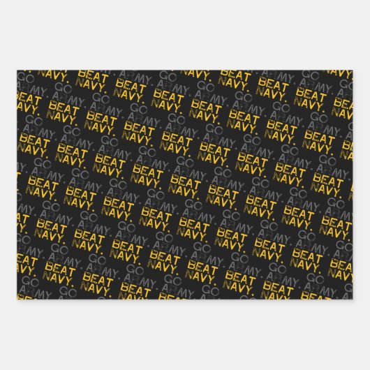 Go Army Beat Navy Geschenkpapier Set (Vorderseite 2)