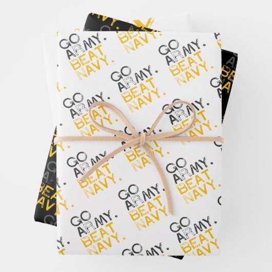 Go Army Beat Navy Geschenkpapier Set (Beispiel)