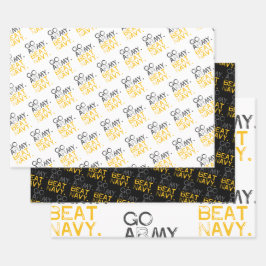 Go Army Beat Navy Geschenkpapier Set
