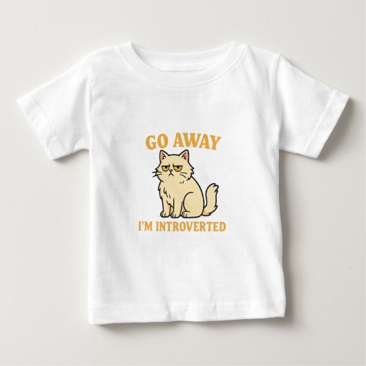 Go Away I'm Introverted – Funny Cat Shirt (Vorderseite)