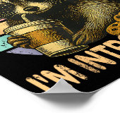 Go Away I'm Introverting Funny Raccoon Sarcastic Poster (Ecke)