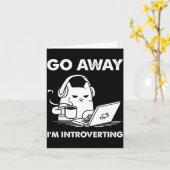 Go Away I'm Introverting Karte (Gelbe Blume)