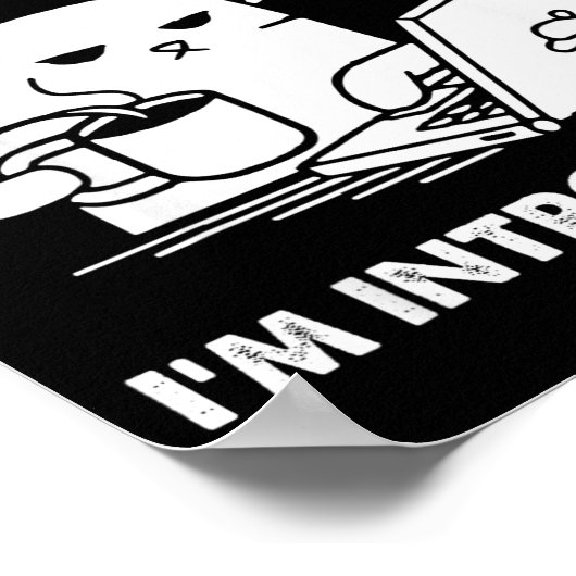 Go Away I'm Introverting Poster (Ecke)