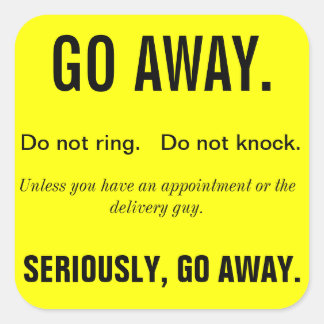 GO AWAY Sticker
