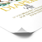 Go Baby Go, Greenery Race Diaper Raffle Sign Fotodruck (Ecke)