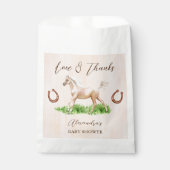 Go baby laufen beige Pferdeschuhdusche Geschenktütchen (Vorderseite)