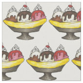 Go Bananas Banana Ice Creme Split Fabric Stoff (Nahaufnahme)