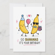 Go Bananas Geburtstag | Lustige Banane Geburtstags