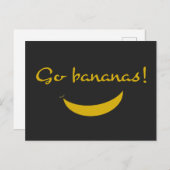 Go Bananas Grußkarte Postkarte (Vorne/Hinten)