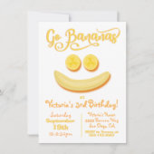 Go Bananas Happy Face Birthday Party Einladung (Vorderseite)