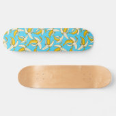 Go Bananen Blue and Yellow Banana Frucht Gemustert Skateboard (Horizontal)
