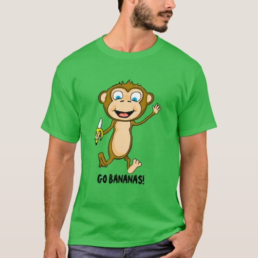 Go Bananen Der dunkle T - Shirt der Männer (Vorderseite)