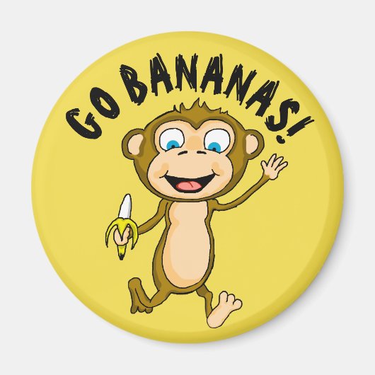 Go Bananen Round Magnet (Vorne)