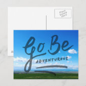 Go Be Adventurous Postkarte (Vorne/Hinten)