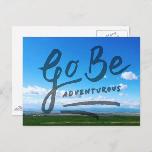 Go Be Adventurous Postkarte (Vorne/Hinten)
