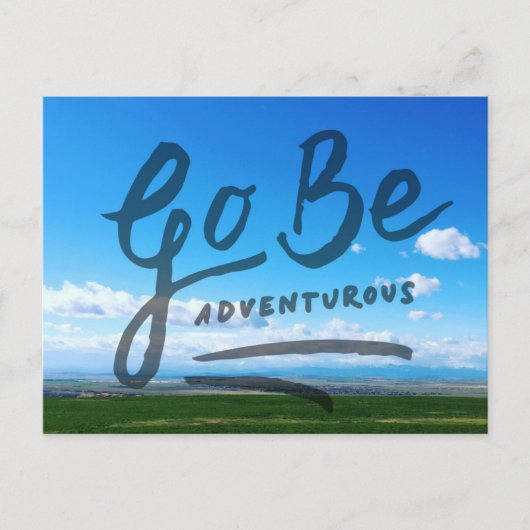 Go Be Adventurous Postkarte (Vorderseite)
