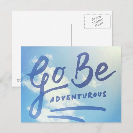 Go Be Adventurous Sky Postkarte (Vorne/Hinten)