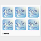 Go Be Adventurous Sky Quadratischer Aufkleber (Blatt)